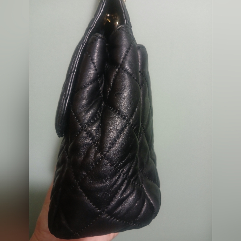 Michael Kors Quilted Black Shoulder Bag with Gold Hardware - Picture 6 of 16